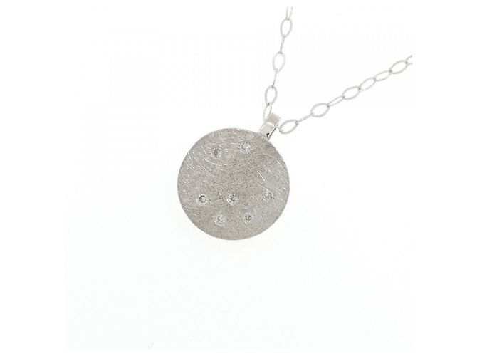 Autre Marque Collana in oro bianco e diamanti Au750 Argento - vista 3