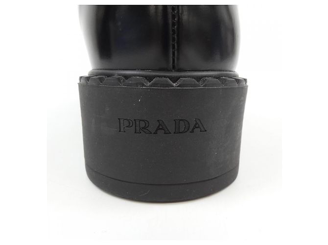 Botas de piel de becerro cepillado Prada Negro - vista 6