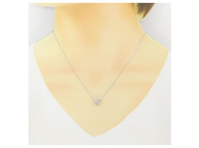 Autre Marque Collana in oro bianco e diamanti Au750 Argento - vista 6