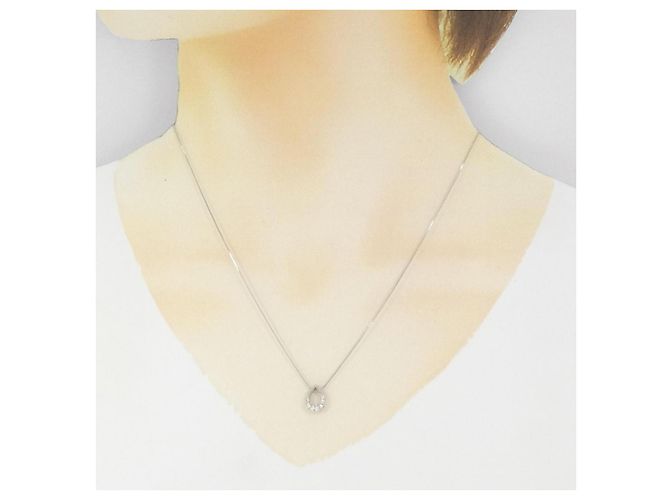 Autre Marque Collana di Diamanti Pt900 Pt850 Argento - vista 6