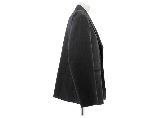 Autre Marque Blazer de lana gris oscuro - vista 3