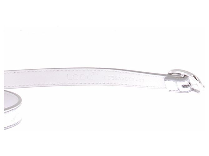 Autre Marque LCDC Gürtel aus silbernem Leder 110cm - Ansicht 4