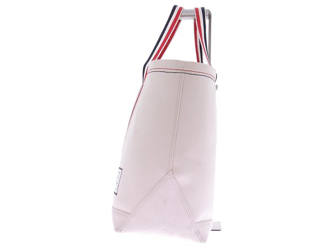 Borsa tote Thom Browne bianca in tela Bianco - vista 5