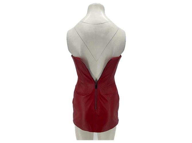 Autre Marque Vestido bustier burdeos - vista 2