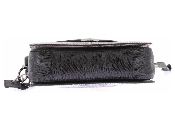 Bolsa de mão Alexander Wang em couro de crocodilo bege - vista 7