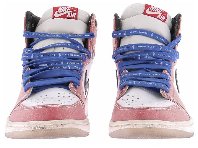 Autre Marque Nike x Off White Air Jordan 4 Retro Weiß Leder - Ansicht 4