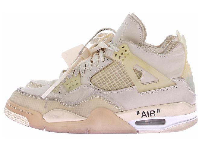 Autre Marque Nike x Off-White Air Jordan 4 Retro Pelle Bianca Bianco - vista 2