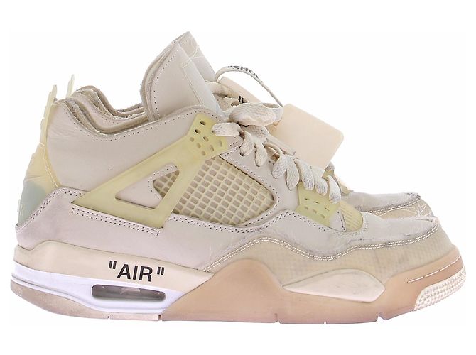 Autre Marque Nike x Off-White Air Jordan 4 Retro Pelle Bianca Bianco - vista 3