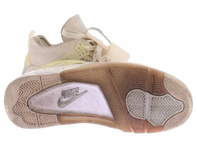 Autre Marque Nike x Off-White Air Jordan 4 Retro Pelle Bianca Bianco - vista 7