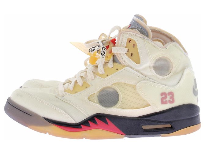 Autre Marque Nike x Off White Air Jordan 5 Sneaker Weiß Leder - Ansicht 2