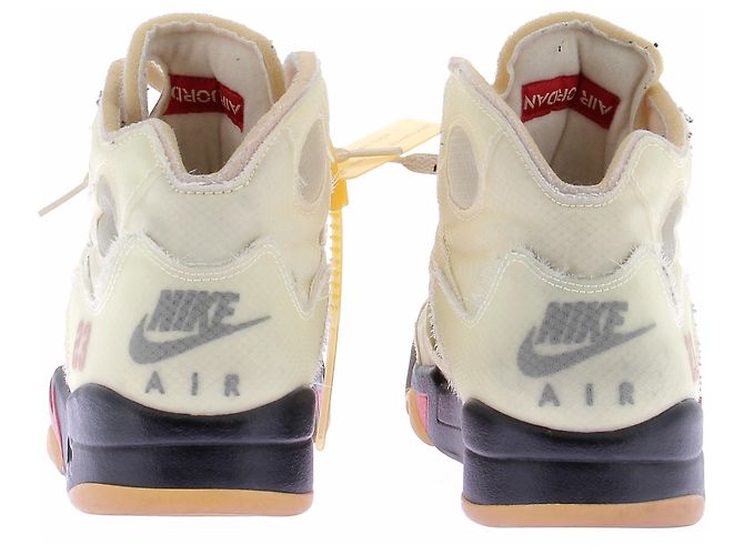 Autre Marque Nike x Off White Air Jordan 5 Sneaker Weiß Leder - Ansicht 5