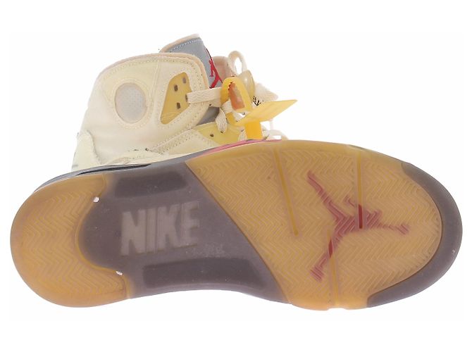 Autre Marque Nike x Off White Air Jordan 5 Sneaker Weiß Leder - Ansicht 7