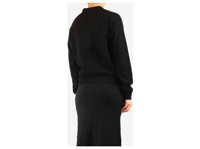 Reformation Polo de cashmere Westley preto - tamanho M - vista 2