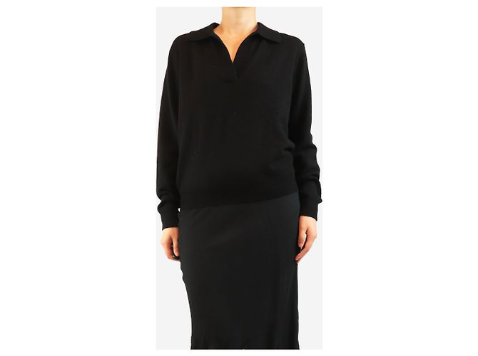 Reformation Polo de cashmere Westley preto - tamanho M - vista 3