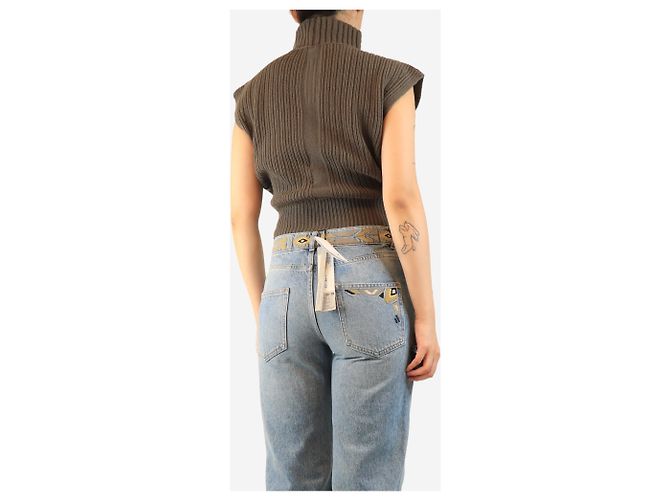 Rick Owens Graue Wollweste mit Rollkragen - Größe S - Ansicht 2