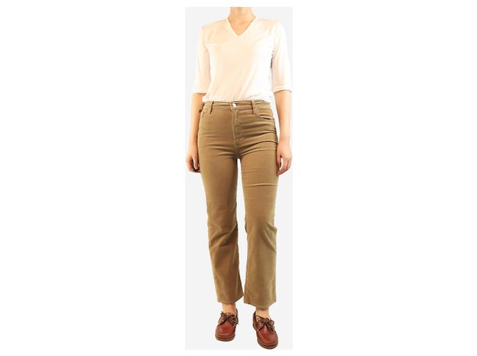 Frame Denim Vaqueros de pana marrón Le Sleek - talla UK 10 Castaño - vista 2