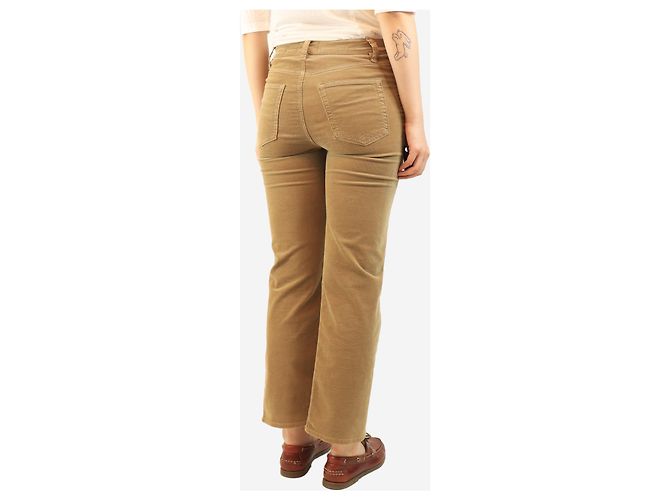 Frame Denim Vaqueros de pana marrón Le Sleek - talla UK 10 Castaño - vista 3