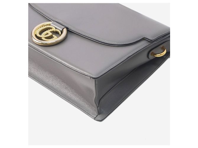Gucci Borsa anello GG torchon in pelle grigia Grigio - vista 16