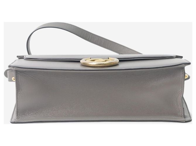 Gucci Borsa anello GG torchon in pelle grigia Grigio - vista 17