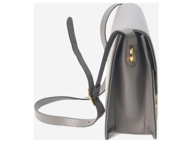 Gucci Borsa anello GG torchon in pelle grigia Grigio - vista 5