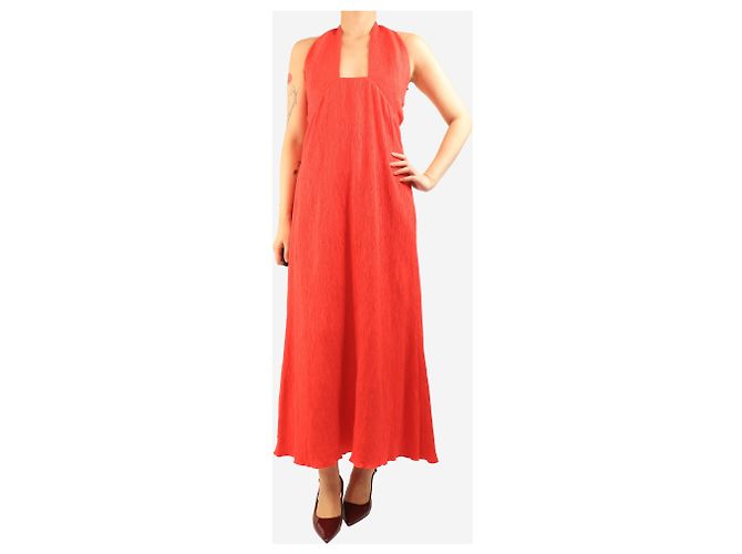Johanna Ortiz Maxikleid Red Light Heart - Größe UK 12 Rot - Ansicht 3