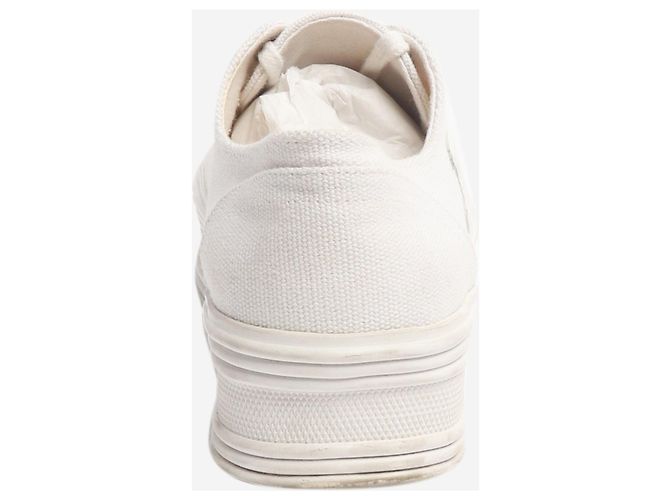 Céline Weiße Low-Top Canvas-Sneaker Jane - Größe EU 35 - Ansicht 3