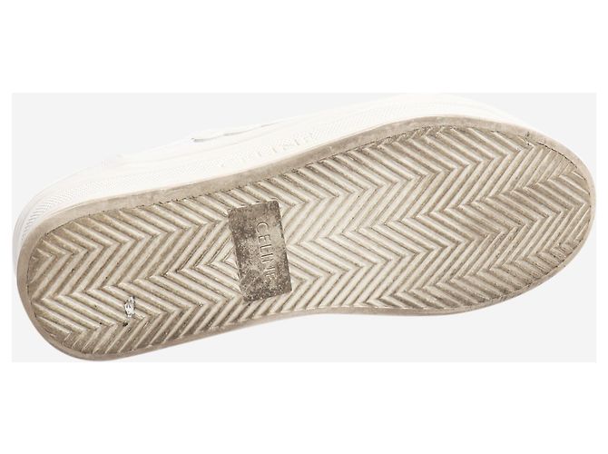 Céline Weiße Low-Top Canvas-Sneaker Jane - Größe EU 35 - Ansicht 4