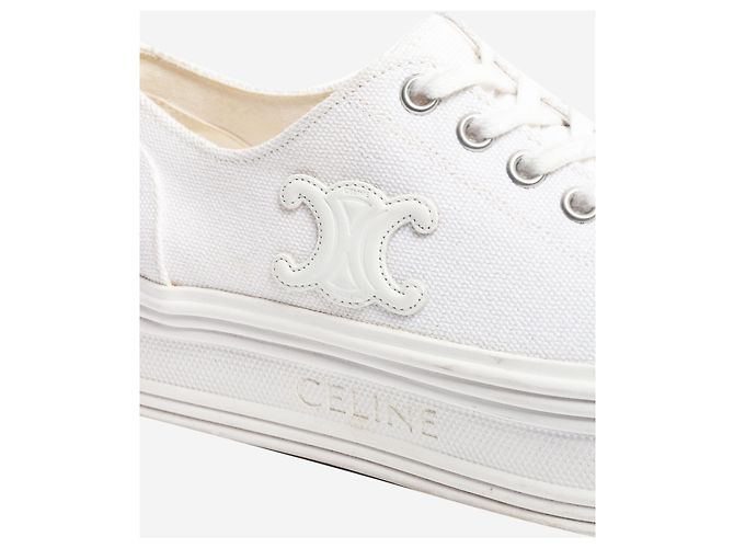 Céline Weiße Low-Top Canvas-Sneaker Jane - Größe EU 35 - Ansicht 5