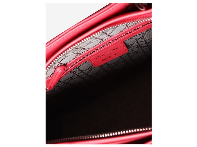 Borsa Lady Dior in agnello cannage rosa - vista 7