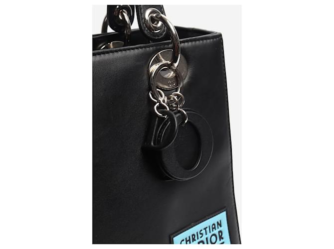 Borsa Lady Dior 2015 floreale nera e blu Nero - vista 7