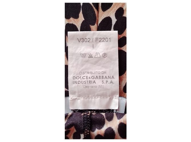 Vestido Mini Dolce & Gabbana Estampado de Leopardo Castaño Negro Blanco - vista 7