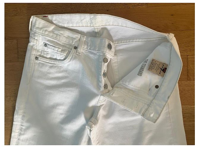 7 For All Mankind vaqueros blancos The Standard - vista 3