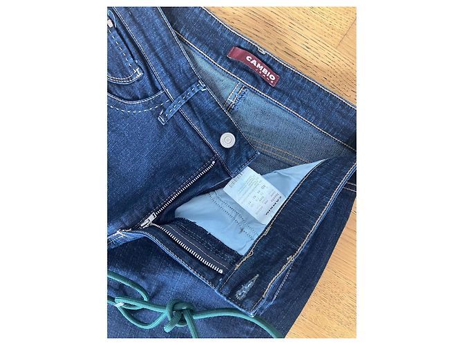 Autre Marque Cambio Jeans Blu Scuro Gamba Dritta - vista 2