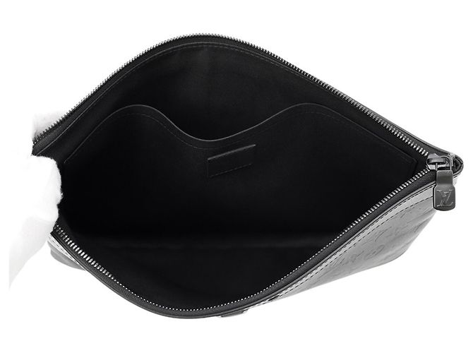 Pochette Louis Vuitton Monogram Shadow Discovery Clutch Bag Nero - vista 5