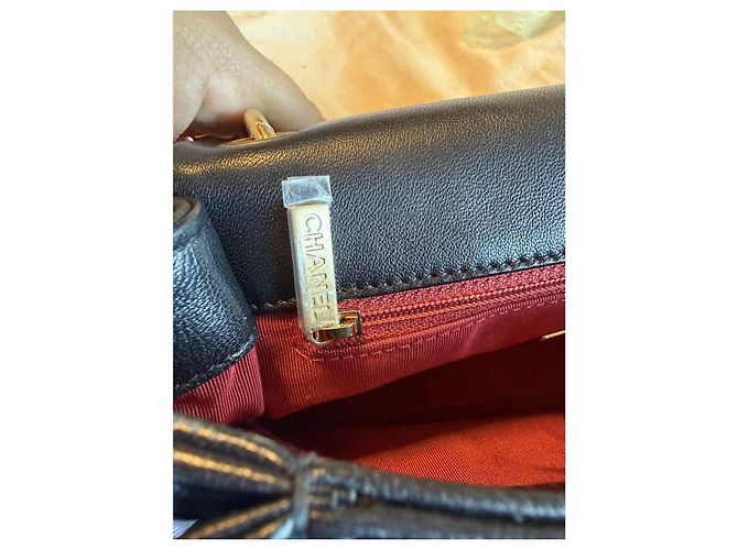 Chanel Classic Flap Borsa in Pelle Trapuntata Nera Nero - vista 14