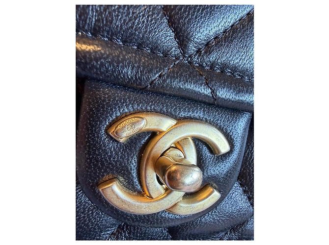 Chanel Classic Flap Borsa in Pelle Trapuntata Nera Nero - vista 2