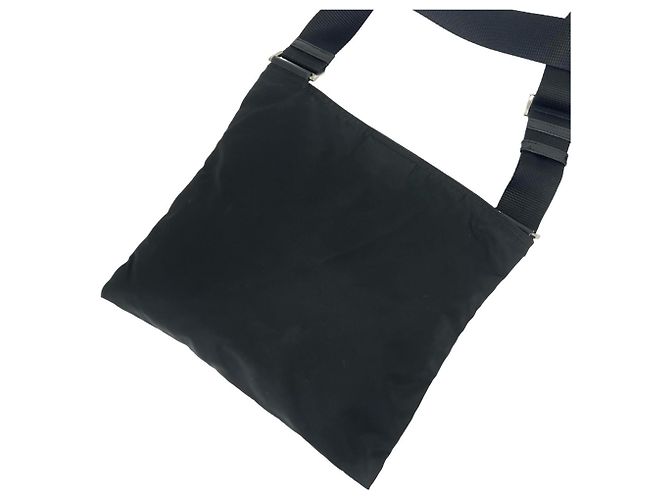 Mini borsa a tracolla in nylon Tessuto con logo Triangle Prada Nero - vista 3