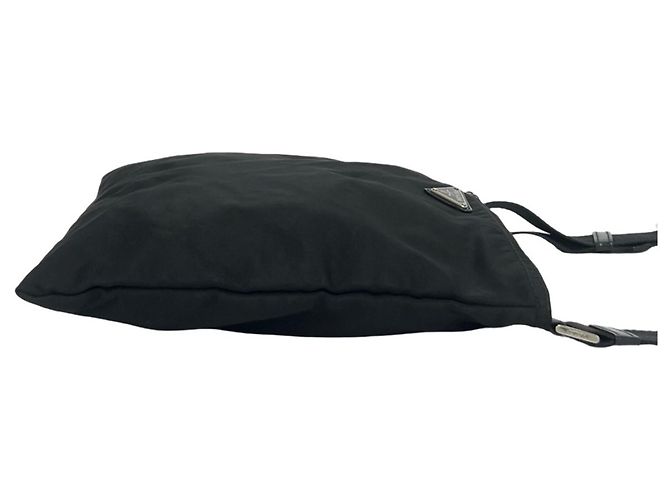 Mini borsa a tracolla in nylon Tessuto con logo Triangle Prada Nero - vista 6