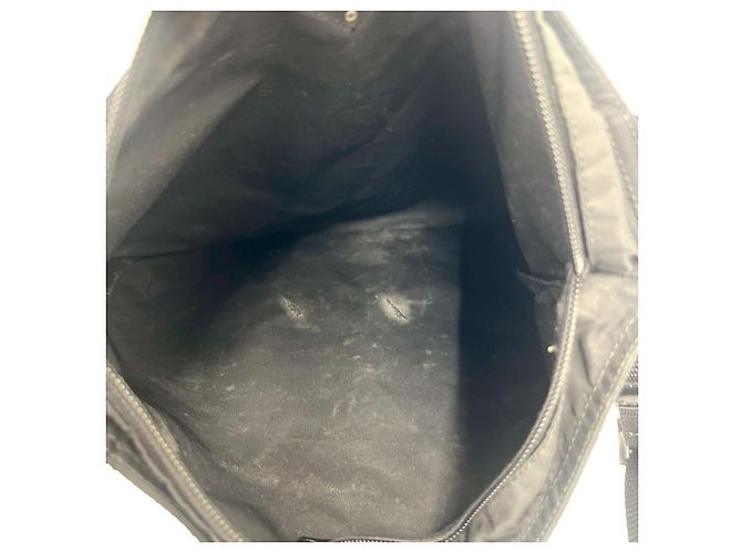 Mini borsa a tracolla in nylon Tessuto con logo Triangle Prada Nero - vista 9