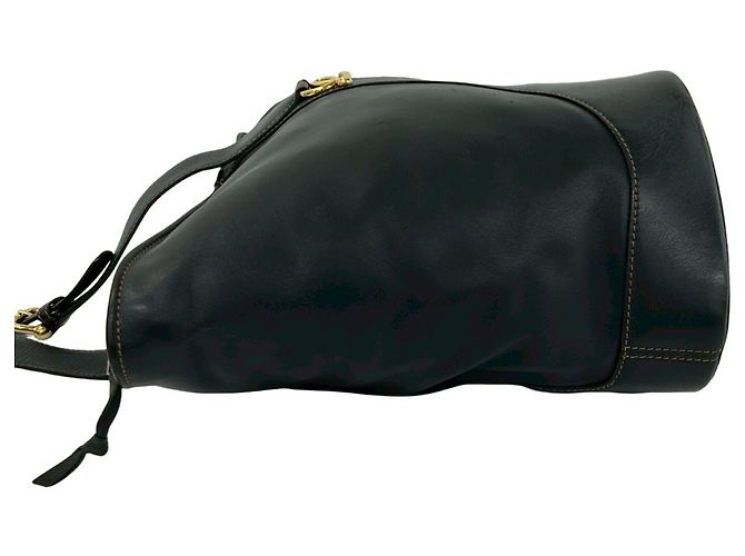 Loewe Vintage Anton Lederschultertasche Schwarz - Ansicht 5