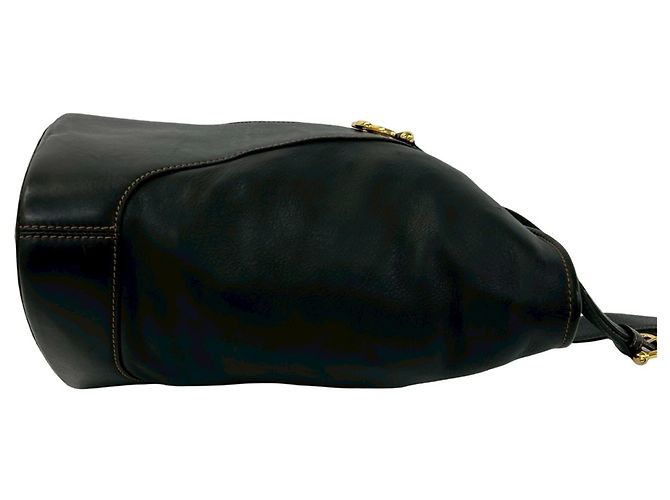 Loewe Vintage Anton Lederschultertasche Schwarz - Ansicht 6