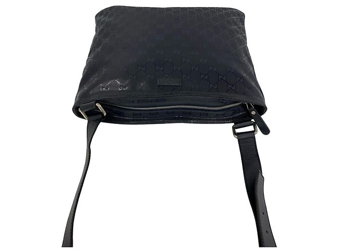 Gucci GG Imprime Logo Pattern Leather Shoulder Bag Navy blue - view 4
