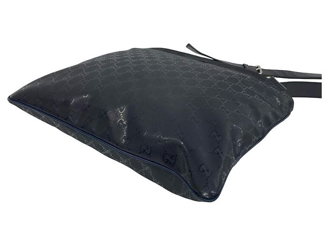 Gucci GG Imprime Logo Pattern Leather Shoulder Bag Navy blue - view 8