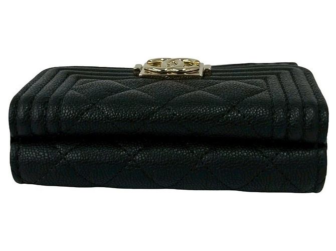 Cartera tríptico Chanel Boy Chanel Coco Mark Negro - vista 3