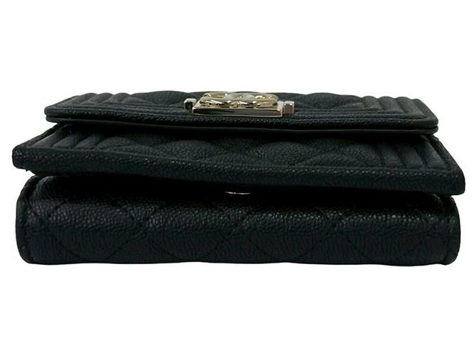 Cartera tríptico Chanel Boy Chanel Coco Mark Negro - vista 6