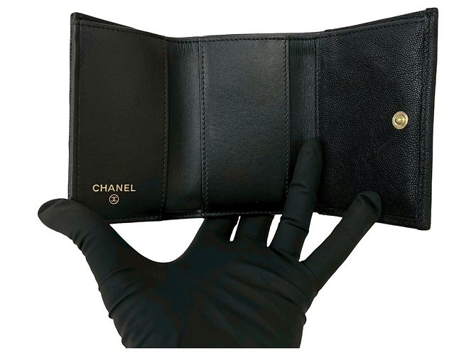 Cartera tríptico Chanel Boy Chanel Coco Mark Negro - vista 7