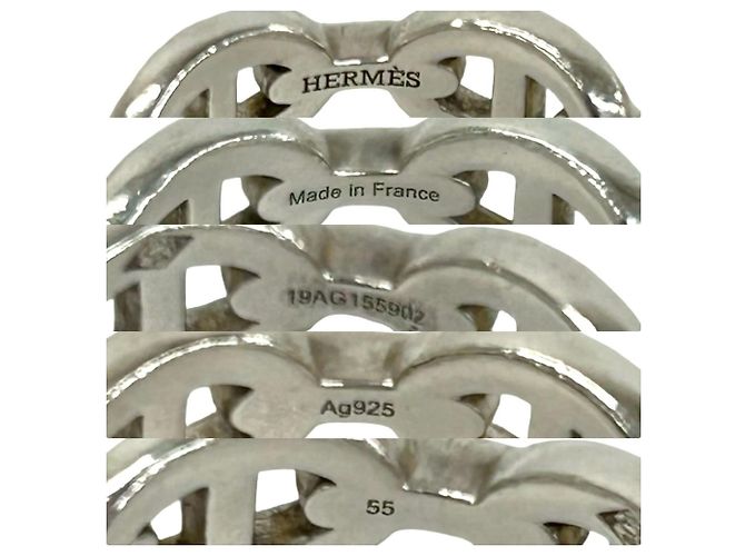Hermès Hermes Chaine d'Ancre Enchainée Ring Silber - Ansicht 3