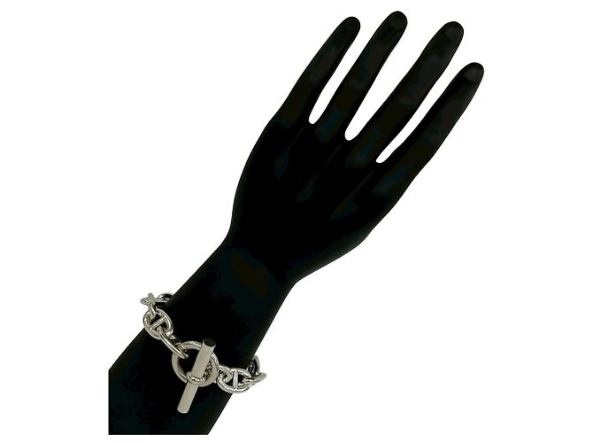 Bracciale Hermès Chaine d'Ancre TGM in argento - vista 2