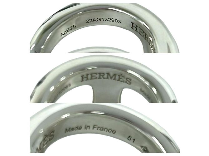 Ring Hermès Anillo HERMES Osmos GM en plata de ley - vista 3