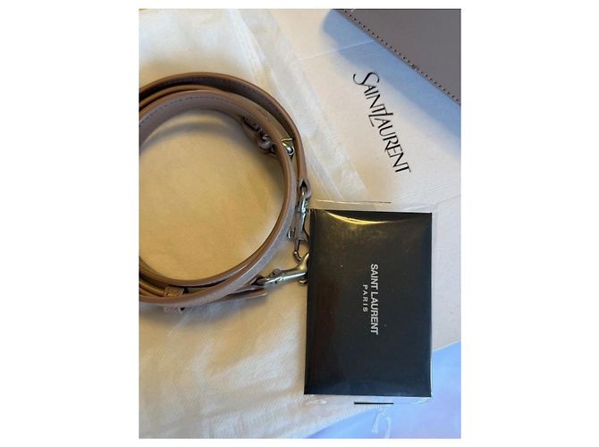 Saint Laurent Sac de Jour Borsa in Pelle - Grigia Grigio - vista 15